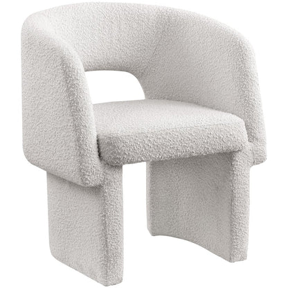 Emmet Cream Boucle Fabric Dining Chair / Accent Chair