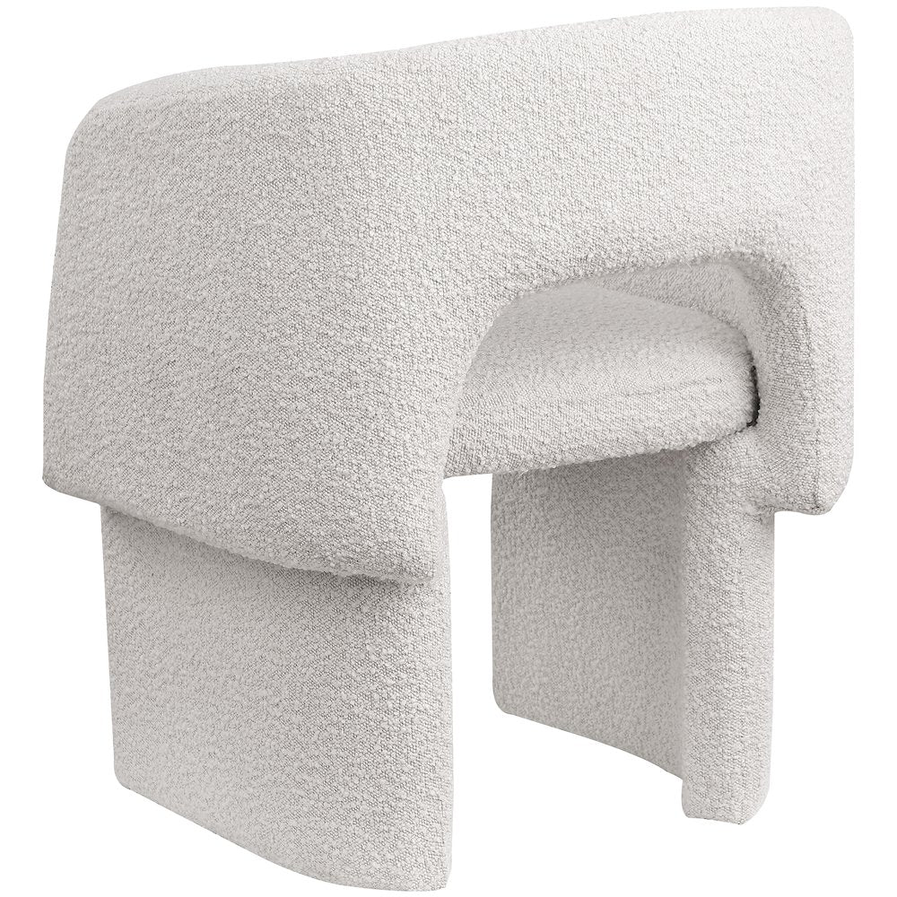 Emmet Cream Boucle Fabric Dining Chair / Accent Chair