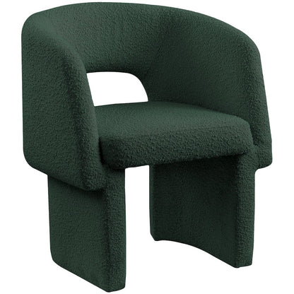 Emmet Green Boucle Fabric Dining Chair / Accent Chair