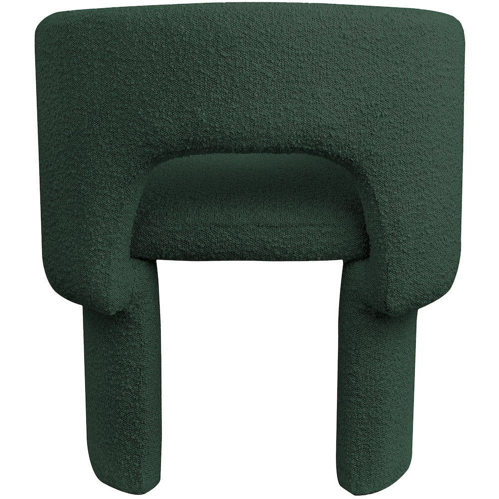 Emmet Green Boucle Fabric Dining Chair / Accent Chair
