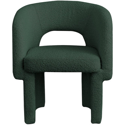 Emmet Green Boucle Fabric Dining Chair / Accent Chair
