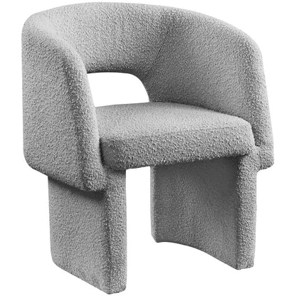 Emmet Grey Boucle Fabric Dining Chair / Accent Chair