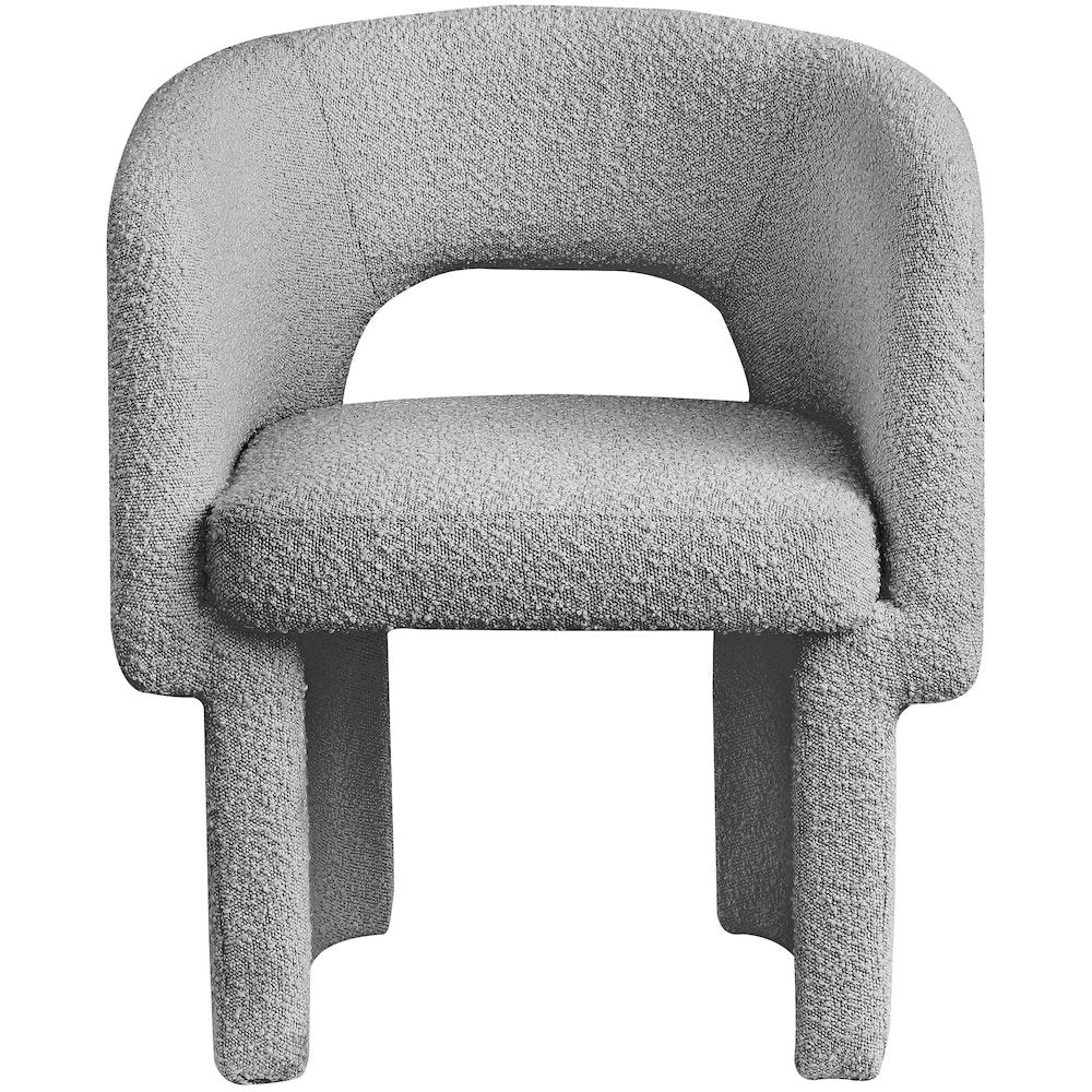 Emmet Grey Boucle Fabric Dining Chair / Accent Chair
