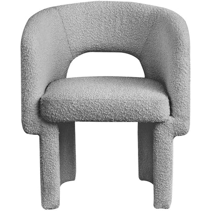 Emmet Grey Boucle Fabric Dining Chair / Accent Chair