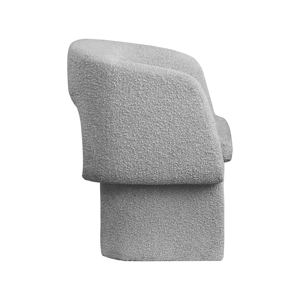 Emmet Grey Boucle Fabric Dining Chair / Accent Chair