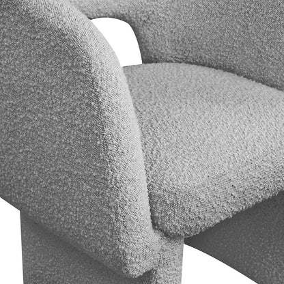 Emmet Grey Boucle Fabric Dining Chair / Accent Chair