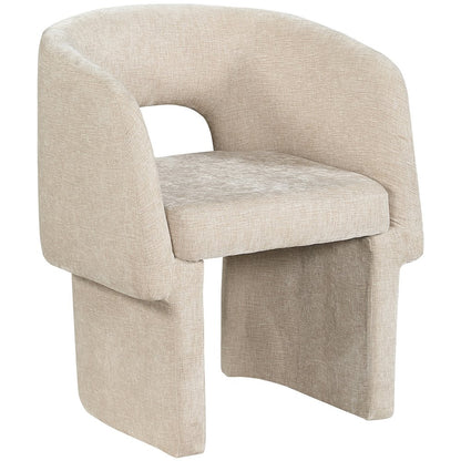 Emmet Beige Chenille Fabric Dining Chair / Accent Chair