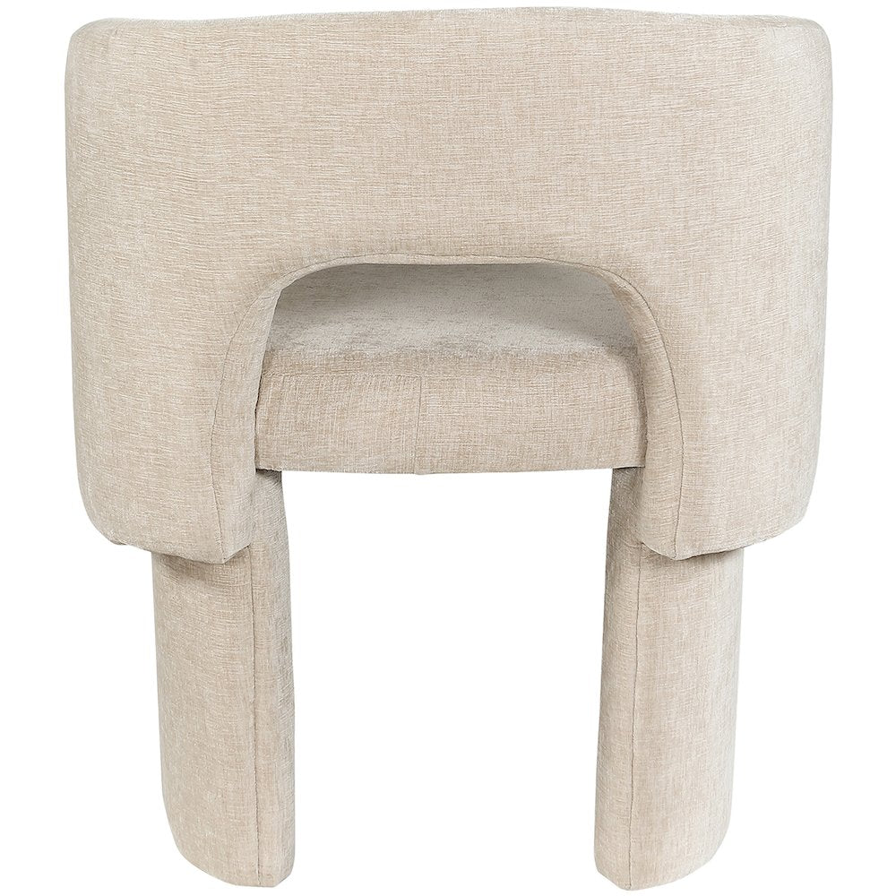 Emmet Beige Chenille Fabric Dining Chair / Accent Chair
