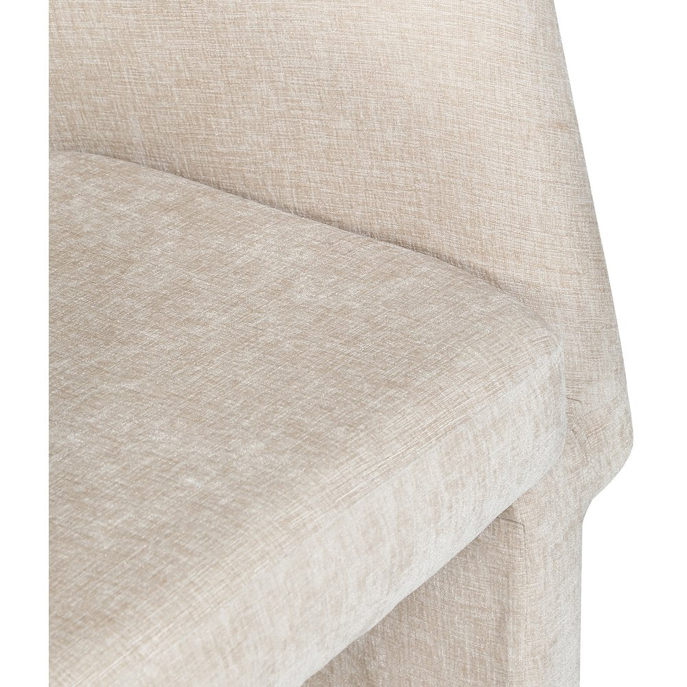 Emmet Beige Chenille Fabric Dining Chair / Accent Chair