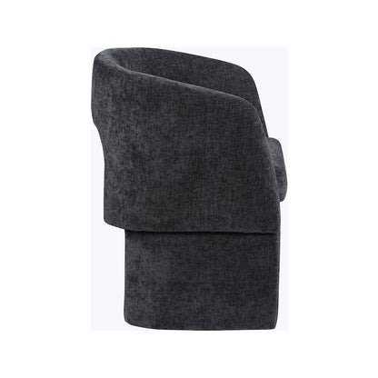 Emmet Black Chenille Fabric Dining Chair / Accent Chair