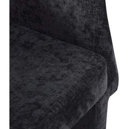 Emmet Black Chenille Fabric Dining Chair / Accent Chair