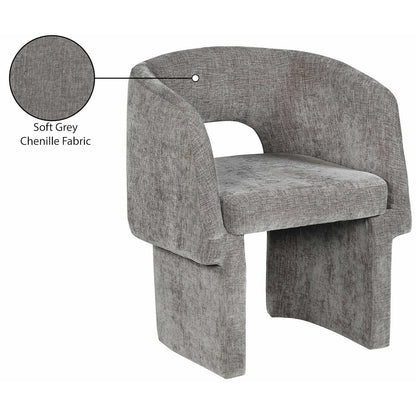 Emmet Grey Chenille Fabric Dining Chair / Accent Chair