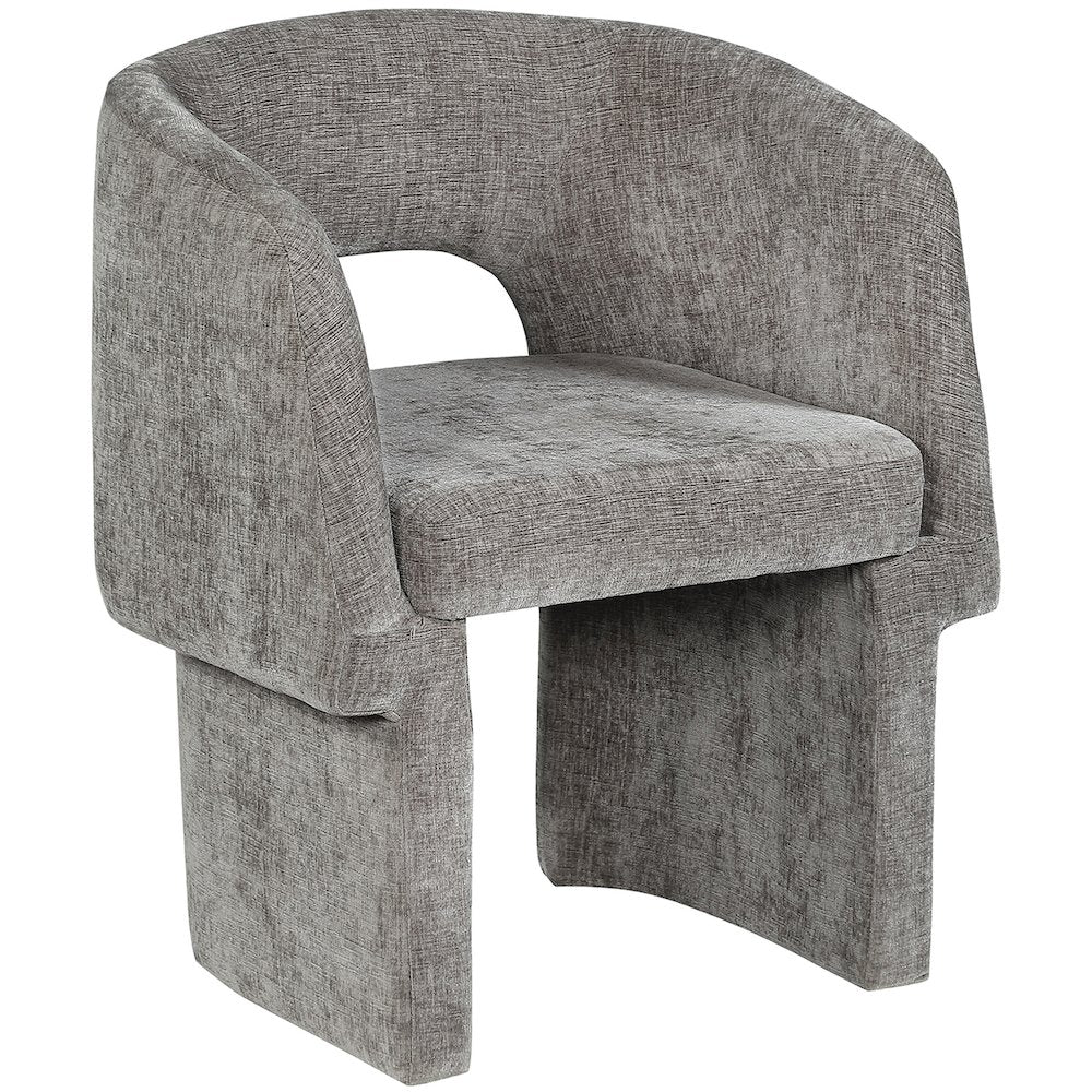 Emmet Grey Chenille Fabric Dining Chair / Accent Chair
