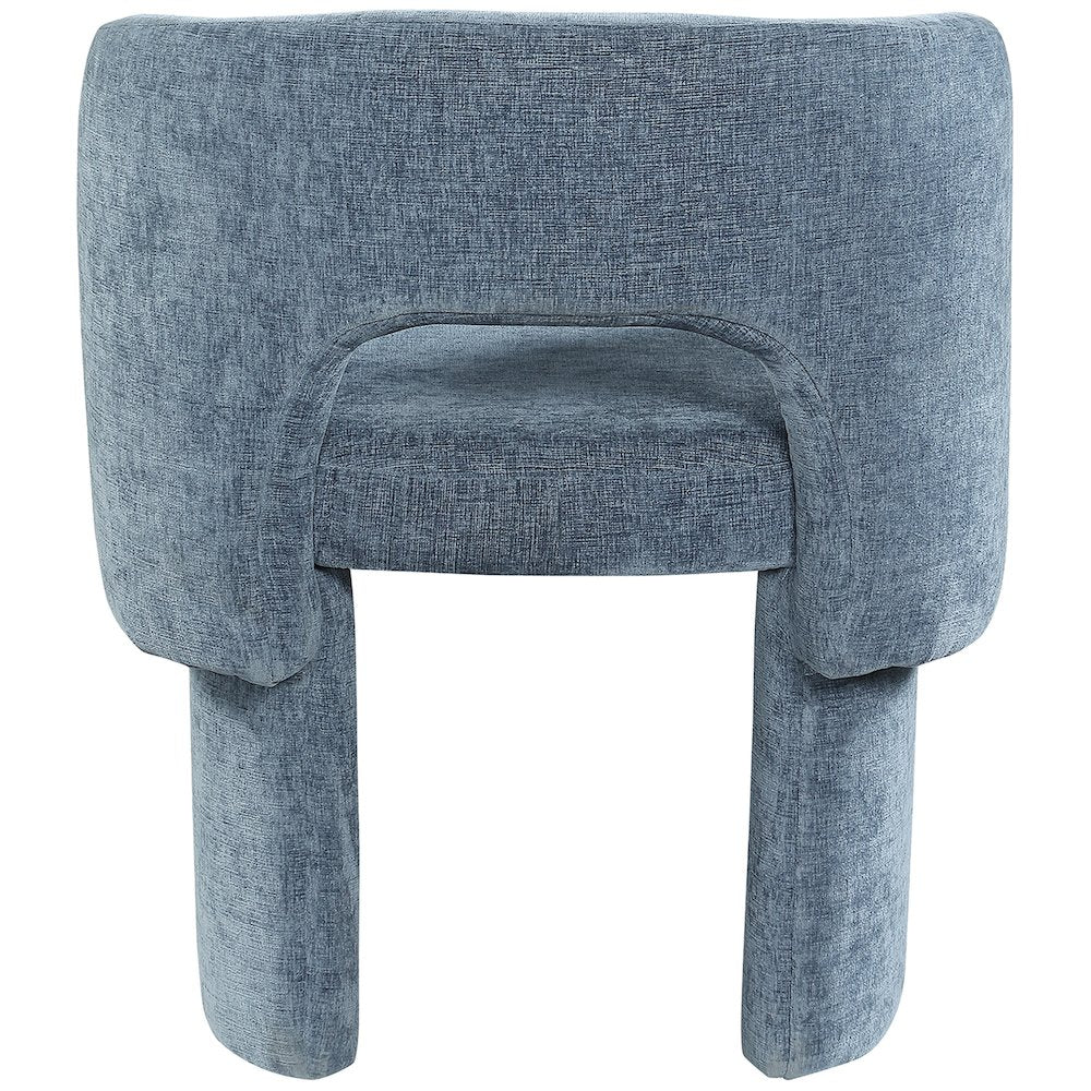 Emmet Light Blue Chenille Fabric Dining Chair / Accent Chair