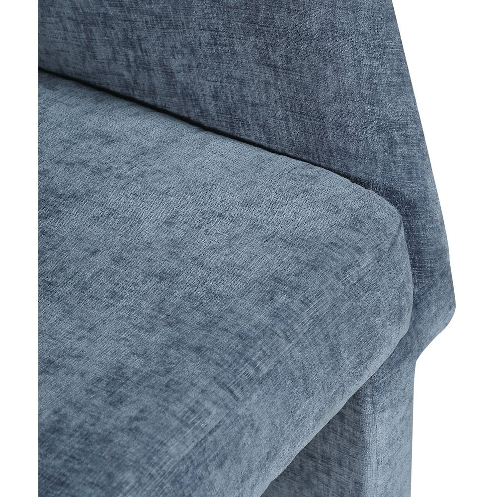 Emmet Light Blue Chenille Fabric Dining Chair / Accent Chair