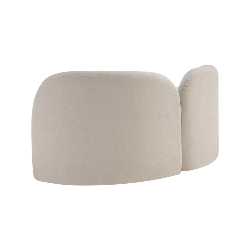 Daphne Beige Chenille Fabric Loveseat
