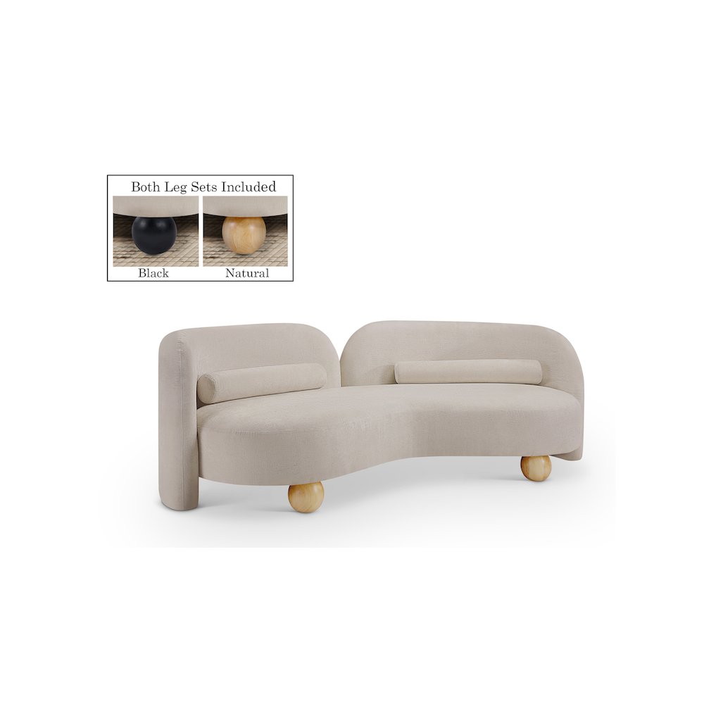 Daphne Beige Chenille Fabric Sofa