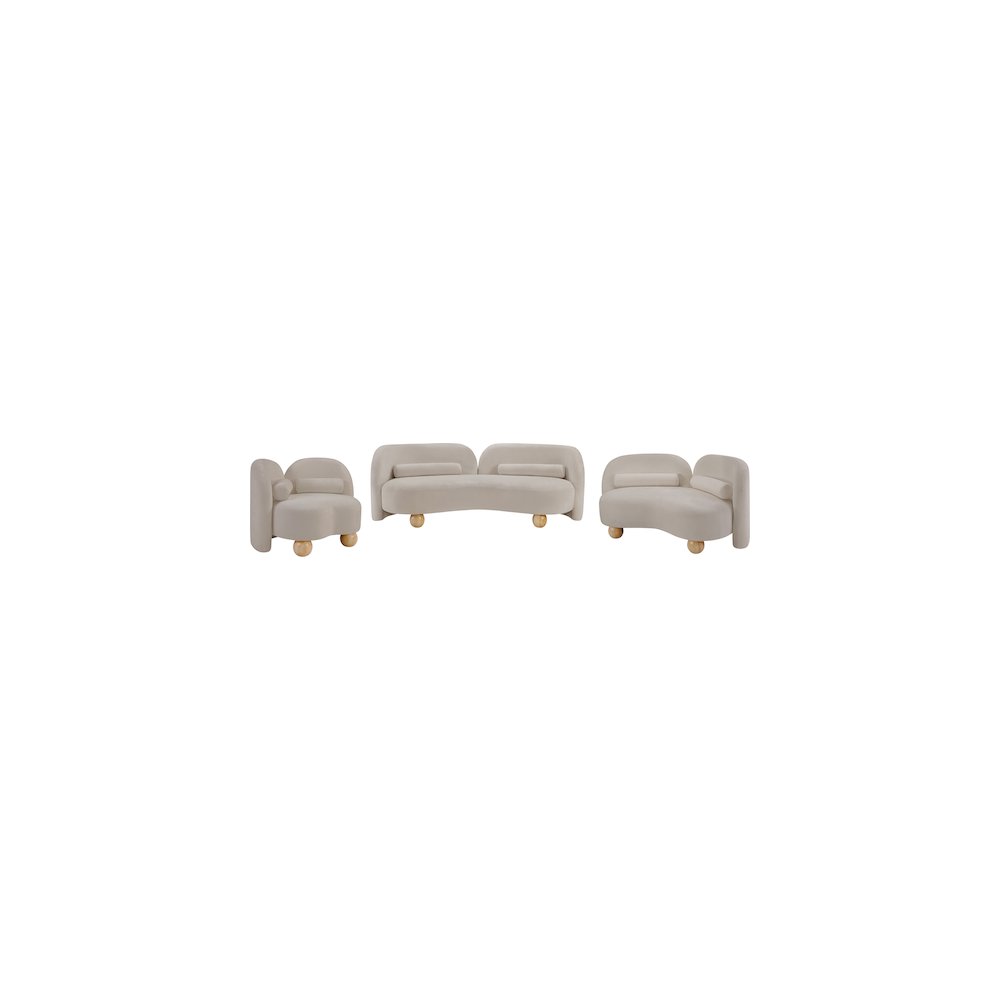 Daphne Beige Chenille Fabric Sofa