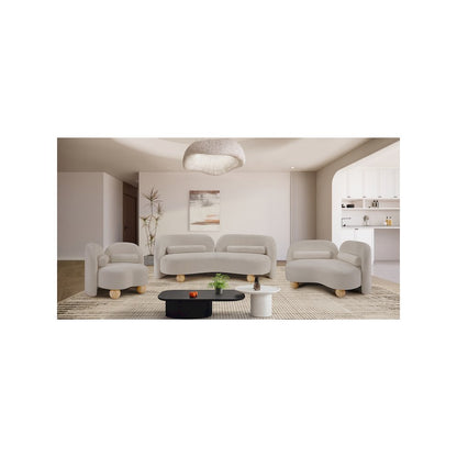 Daphne Beige Chenille Fabric Sofa
