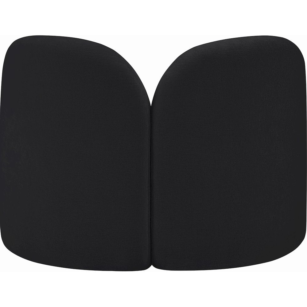 Daphne Black Chenille Fabric Chair