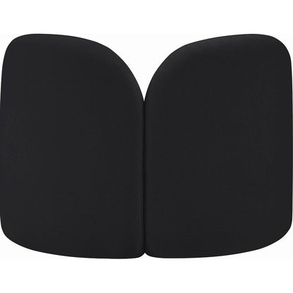 Daphne Black Chenille Fabric Chair