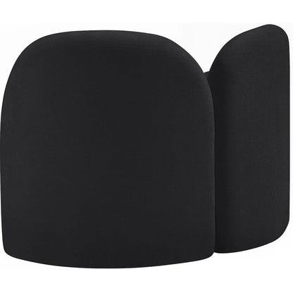 Daphne Black Chenille Fabric Chair