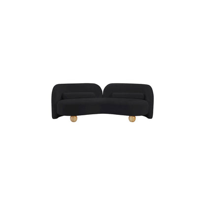 Daphne Black Chenille Fabric Sofa