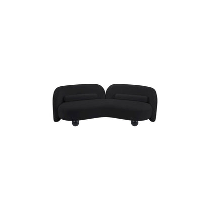 Daphne Black Chenille Fabric Sofa
