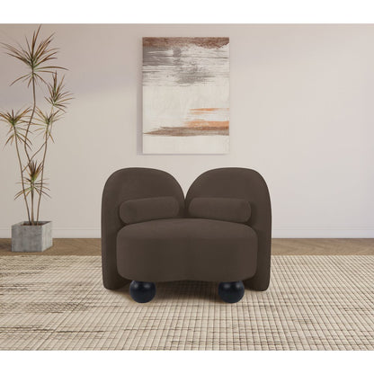 Daphne Brown Chenille Fabric Chair