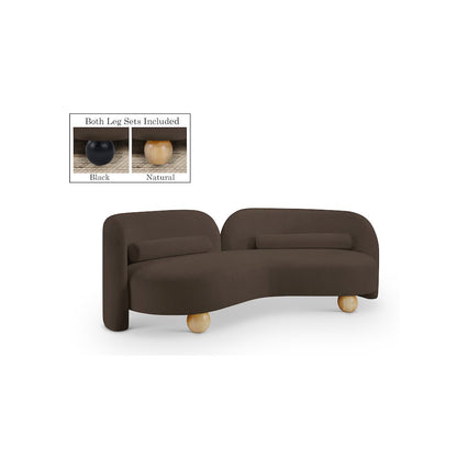 Daphne Brown Chenille Fabric Sofa