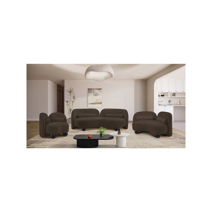 Daphne Brown Chenille Fabric Sofa