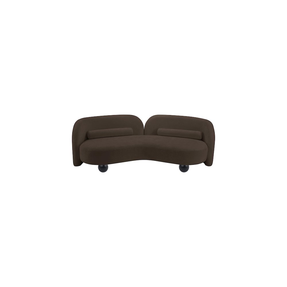 Daphne Brown Chenille Fabric Sofa
