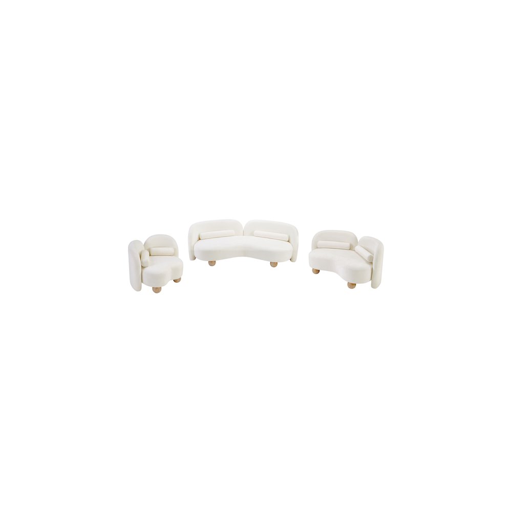 Daphne Cream Chenille Fabric Chair