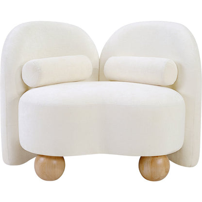 Daphne Cream Chenille Fabric Chair