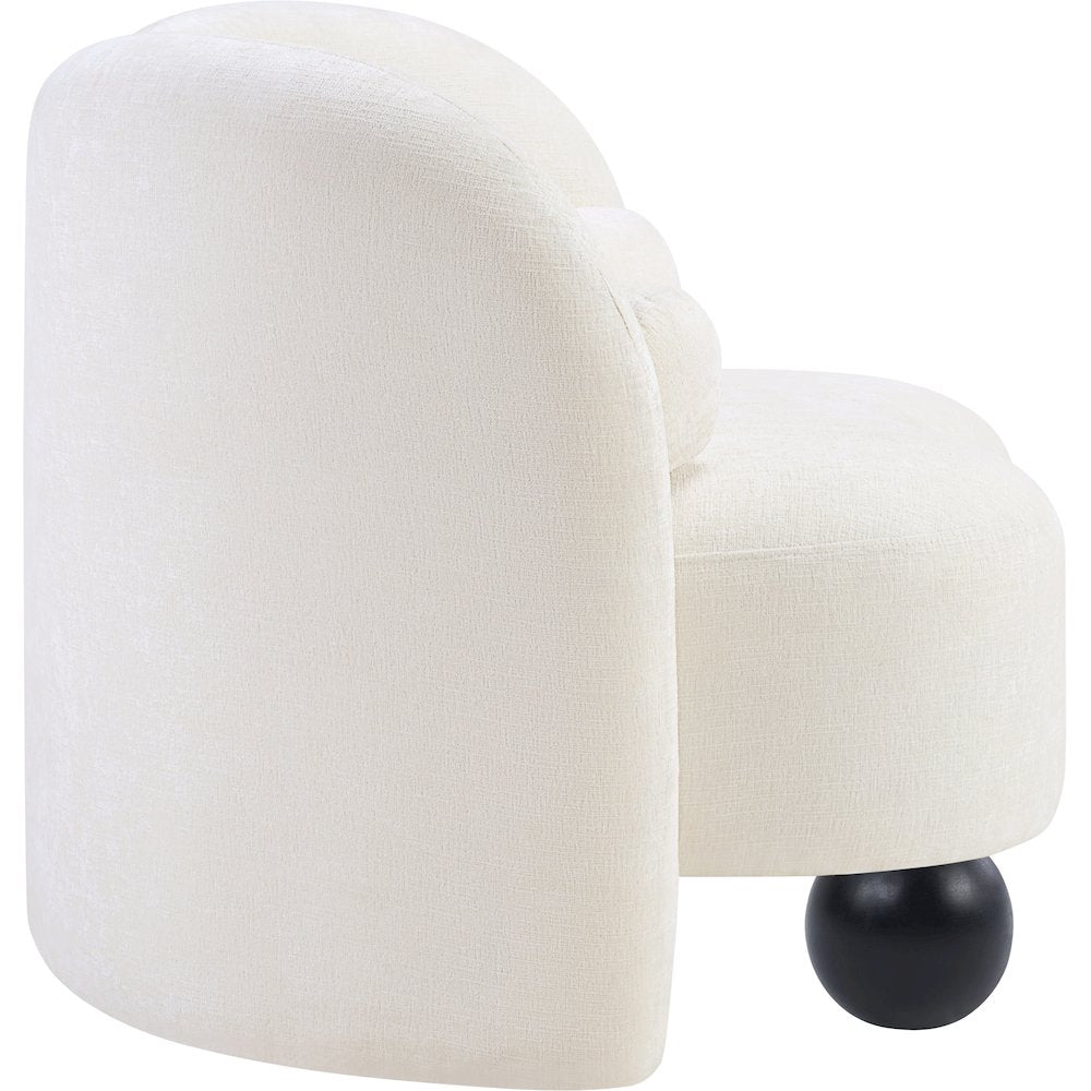 Daphne Cream Chenille Fabric Chair