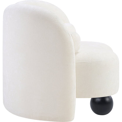 Daphne Cream Chenille Fabric Chair