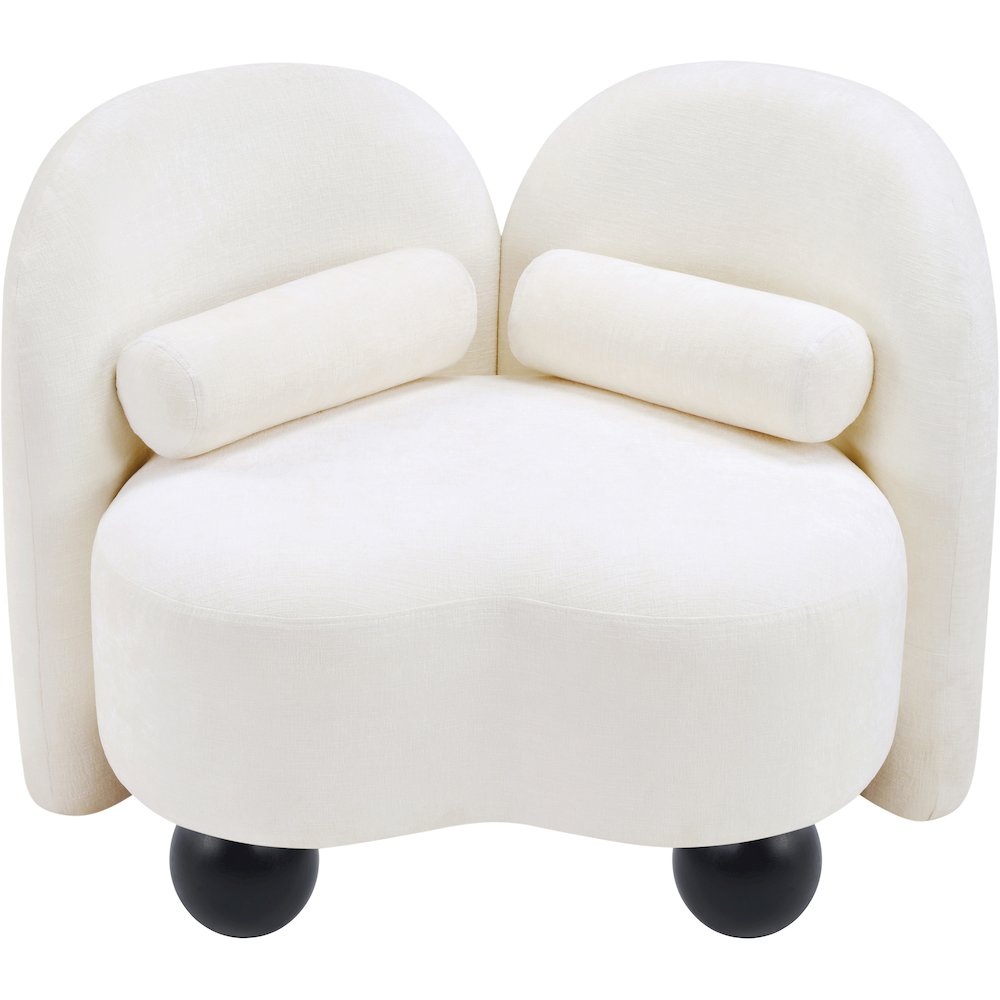 Daphne Cream Chenille Fabric Chair