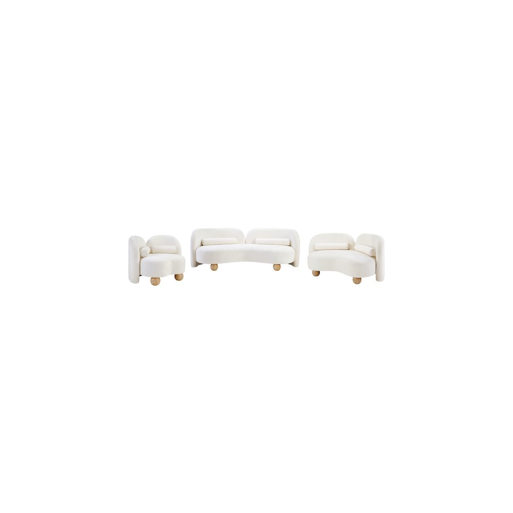 Daphne Cream Chenille Fabric Sofa
