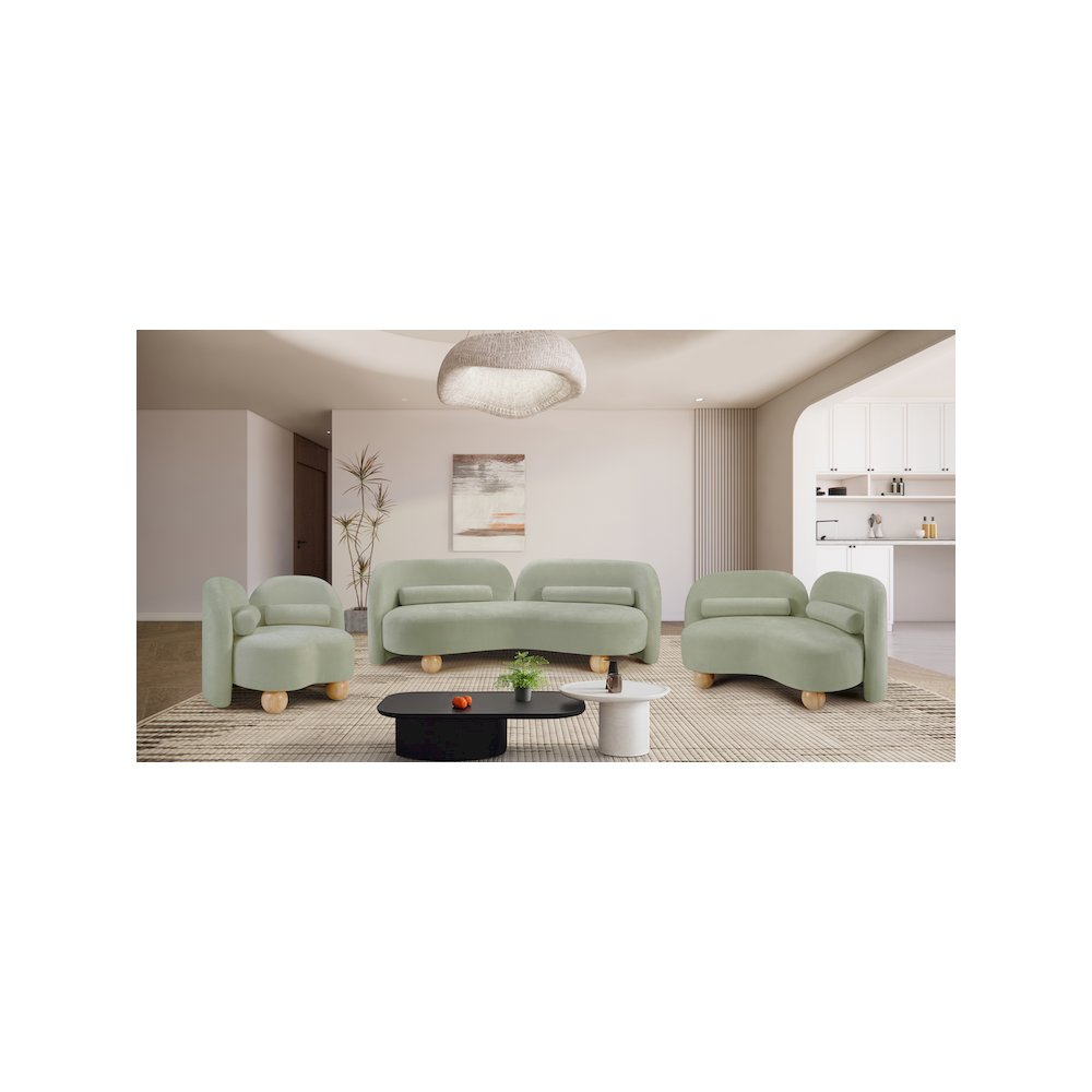 Daphne Mint Chenille Fabric Chair