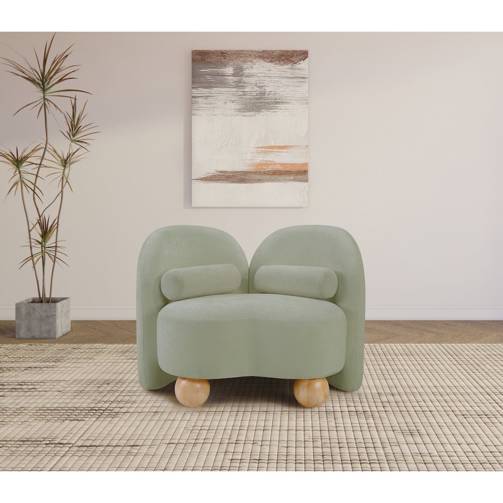 Daphne Mint Chenille Fabric Chair