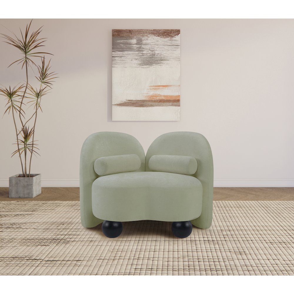 Daphne Mint Chenille Fabric Chair