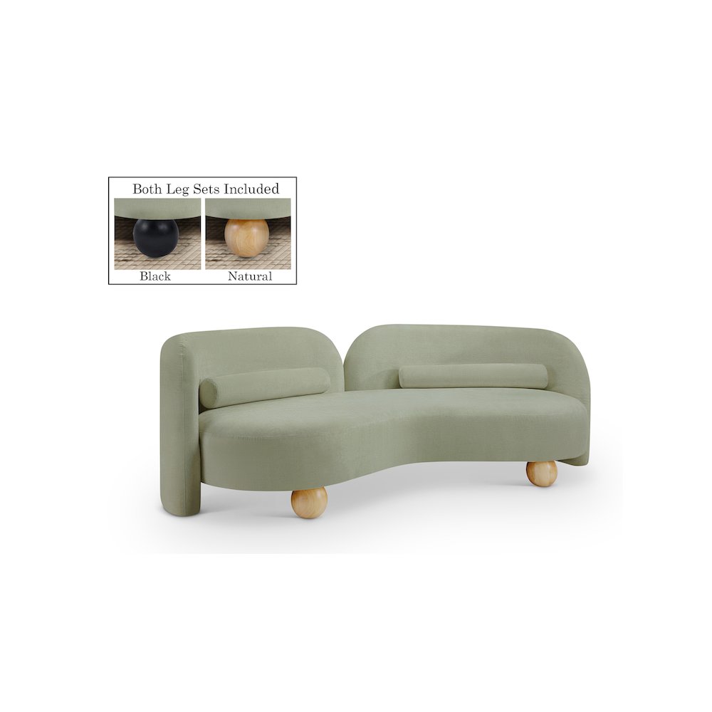 Daphne Mint Chenille Fabric Sofa