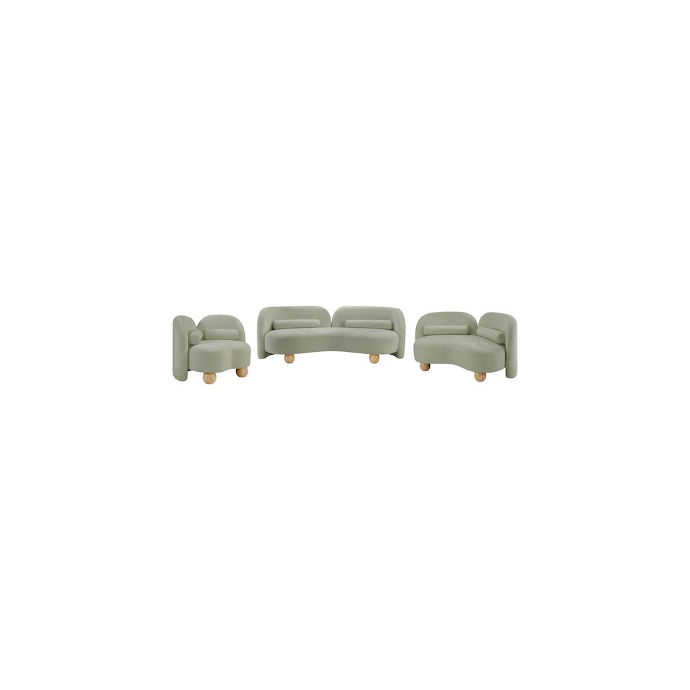 Daphne Mint Chenille Fabric Sofa