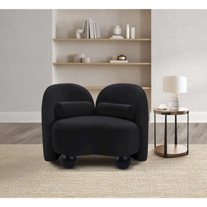 Daphne Black Velvet Chair