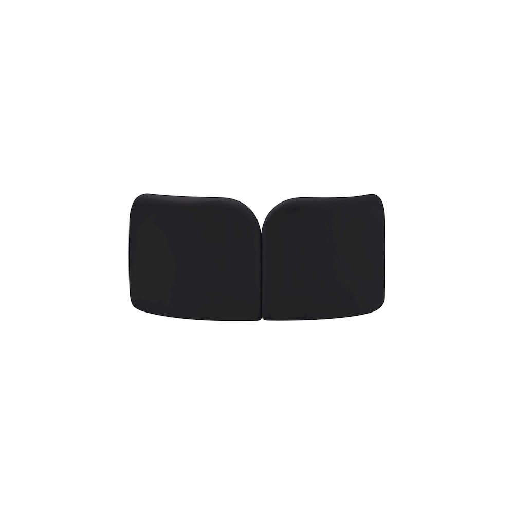 Daphne Black Velvet Loveseat