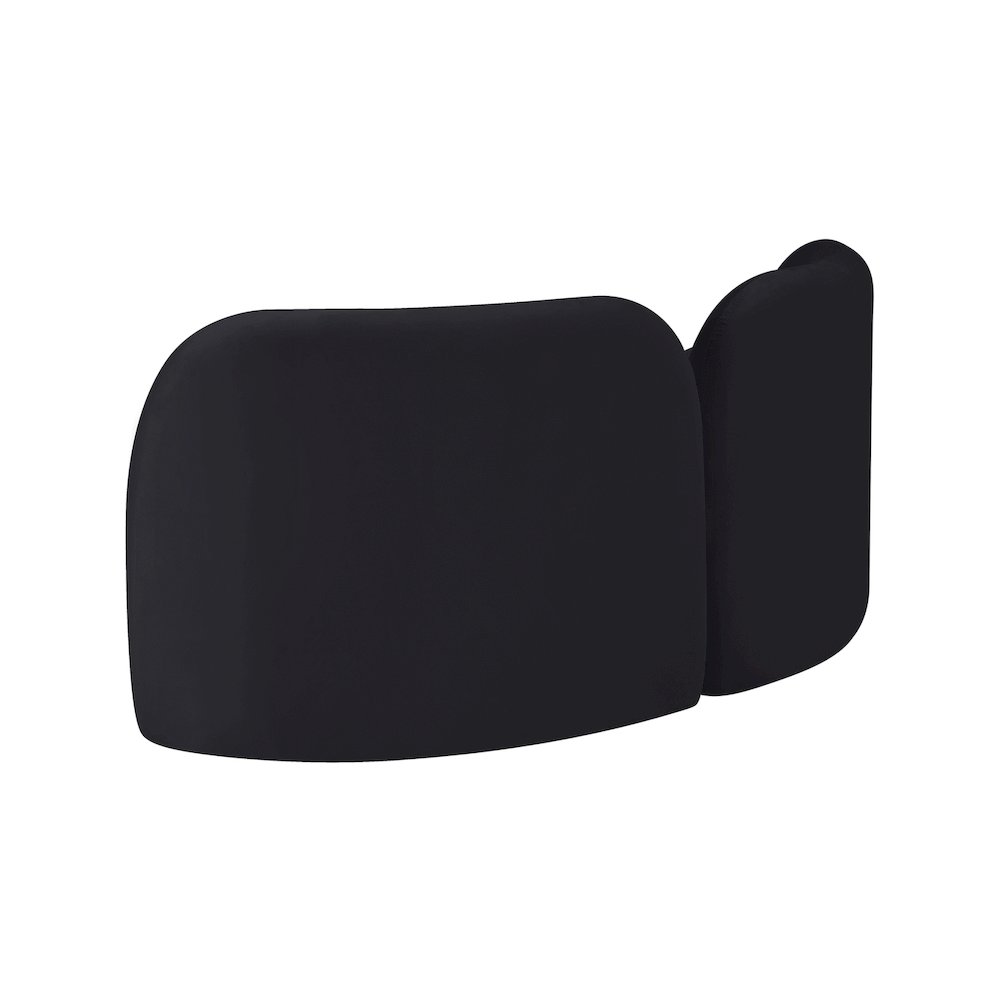 Daphne Black Velvet Loveseat