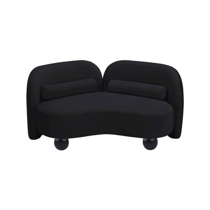 Daphne Black Velvet Loveseat