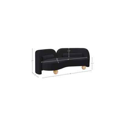 Daphne Black Velvet Sofa