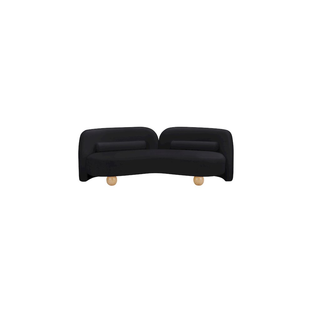 Daphne Black Velvet Sofa