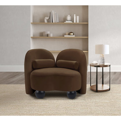 Daphne Brown Velvet Chair